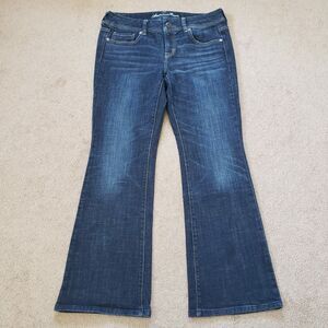 American Eagle Original Bootcut Stretch Jeans Dark Wash Y2k Sz 10 Short Bootcut